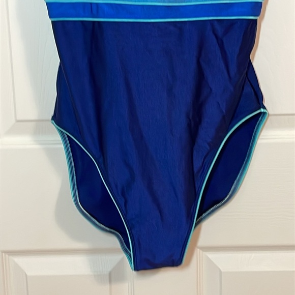90s Beach Cabana Swimsuit, 1 piece Tank style, Large - Picture 3 of 8